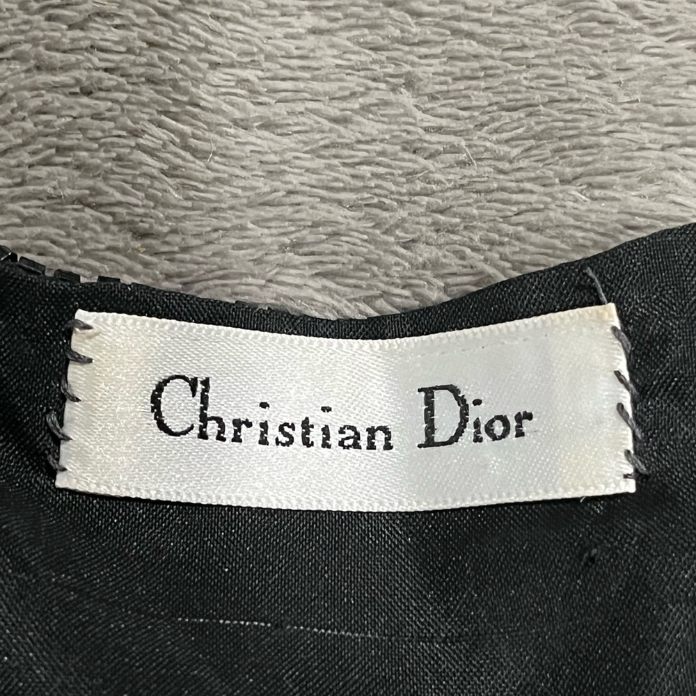 Black Beaded Open Front Jacket.  Christian Dior - Picture 5 of 9